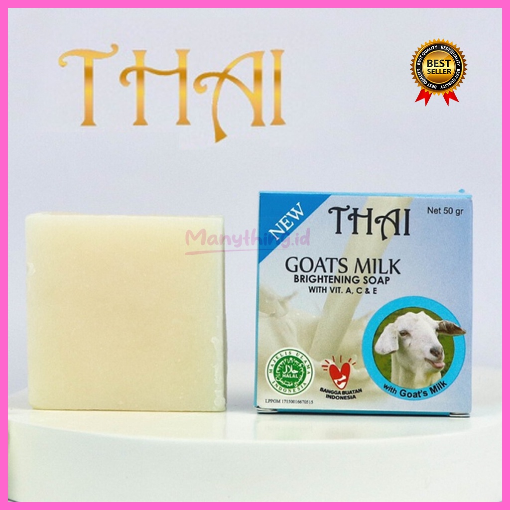 THAI Goats Milk Soap 50gr - Sabun Susu Kambing Aman BPOM Original Murah