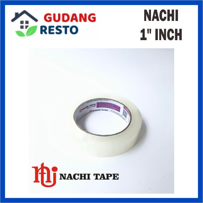 LAKBAN NACHI 1&quot; 100 YARD BENING OPP TAPE TRANSPARAN 24 MM ISOLASI SOLASI PLAKBAN 1 INCH 100 Y ASLI ORIGINAL