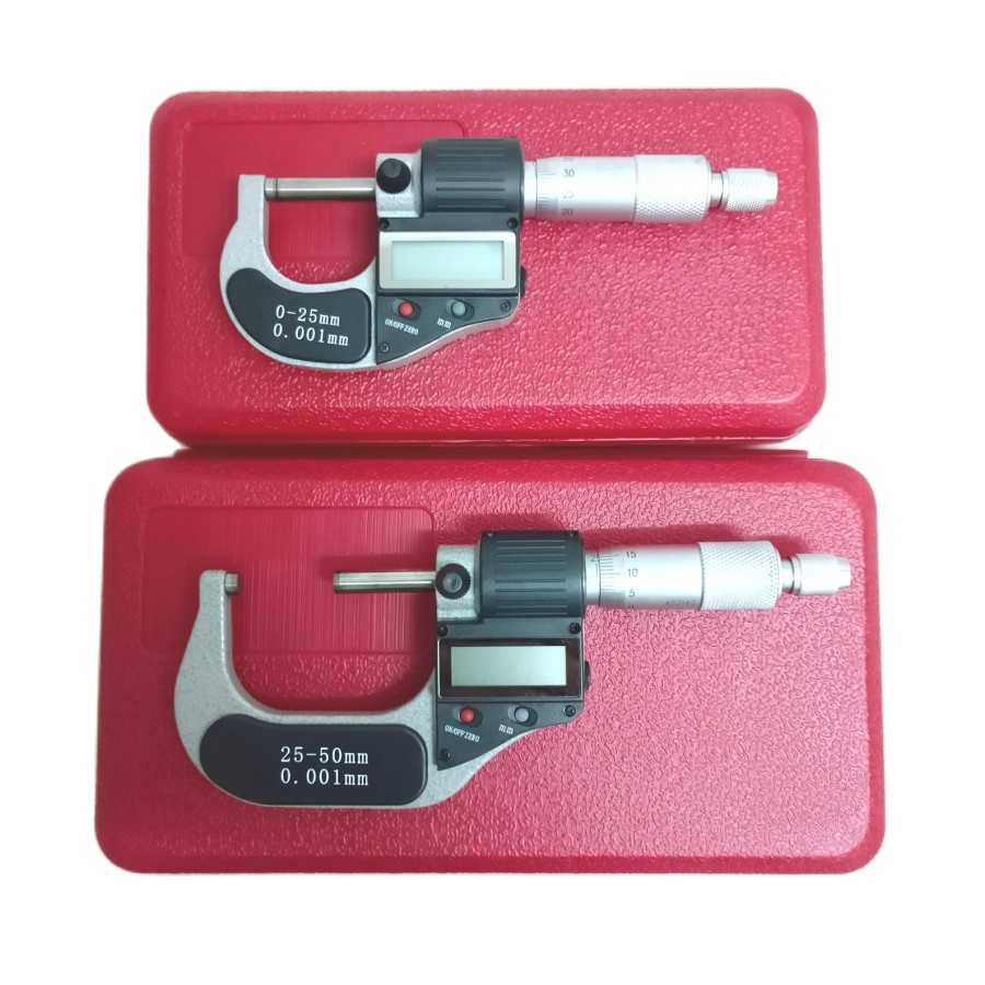 Micrometer Micro Meter Digital Alat Ukur Outside 0.001 mm - 25-50mm