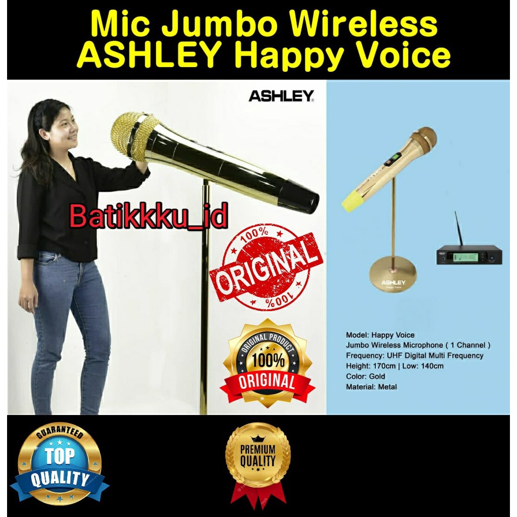 Mic Wireless Jumbo ASHLEY HAPPY VOICE HAPPY VOICE ORIGINAL