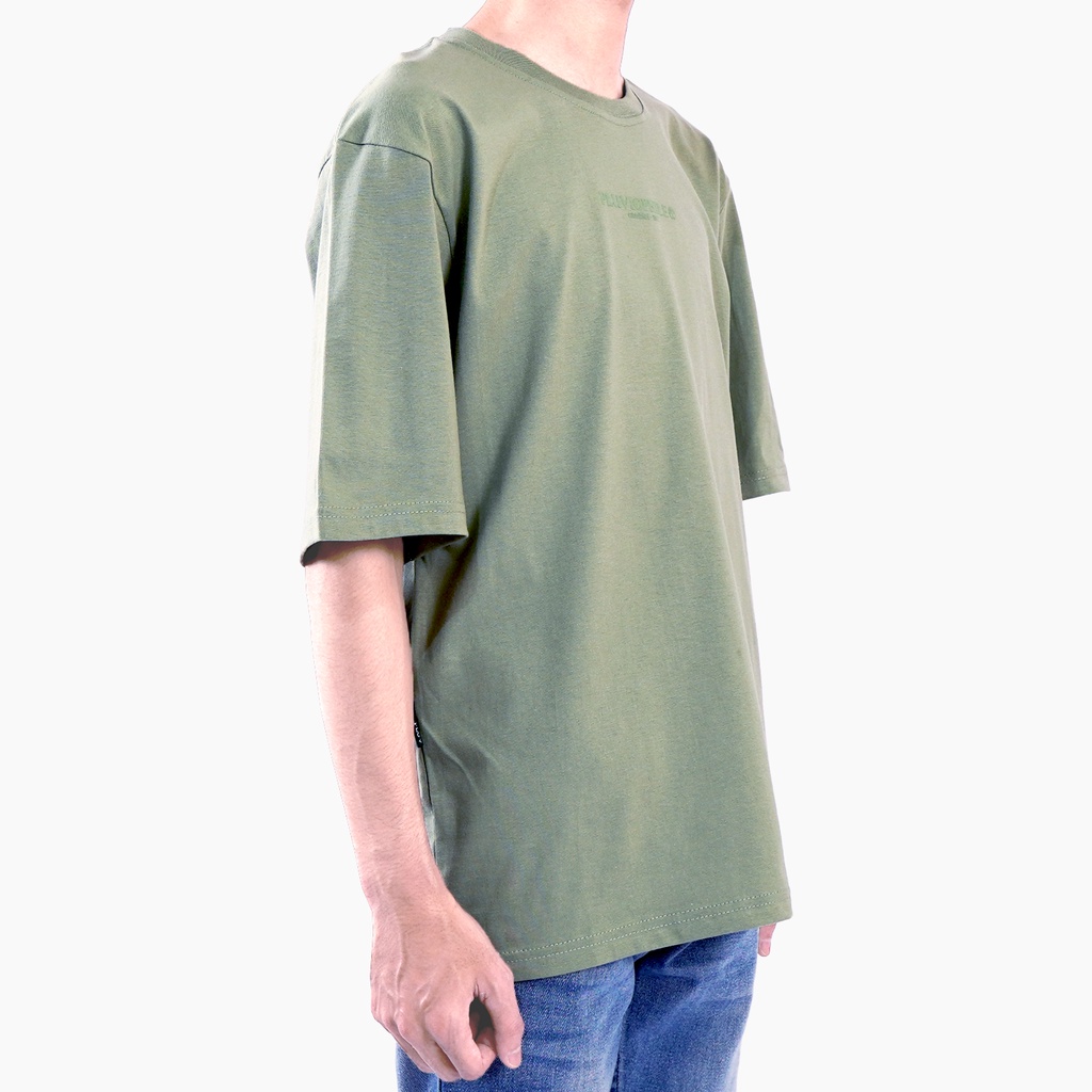 Pluviophile Tshirt kaos Basic oversize Beige Sage green