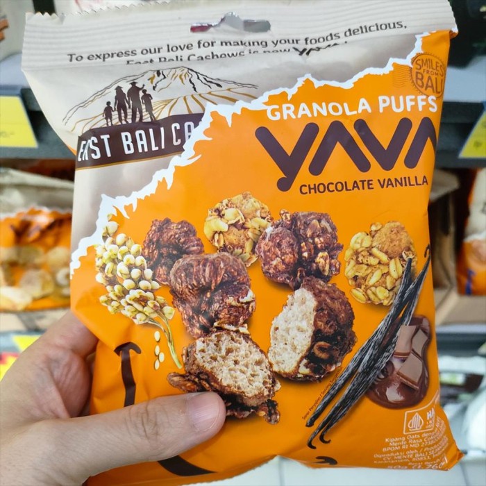 [HALAL] YAVA Granola Puff 50gr / Snack Granola Puffs Biskuit Makanan Sehat Siap Makan