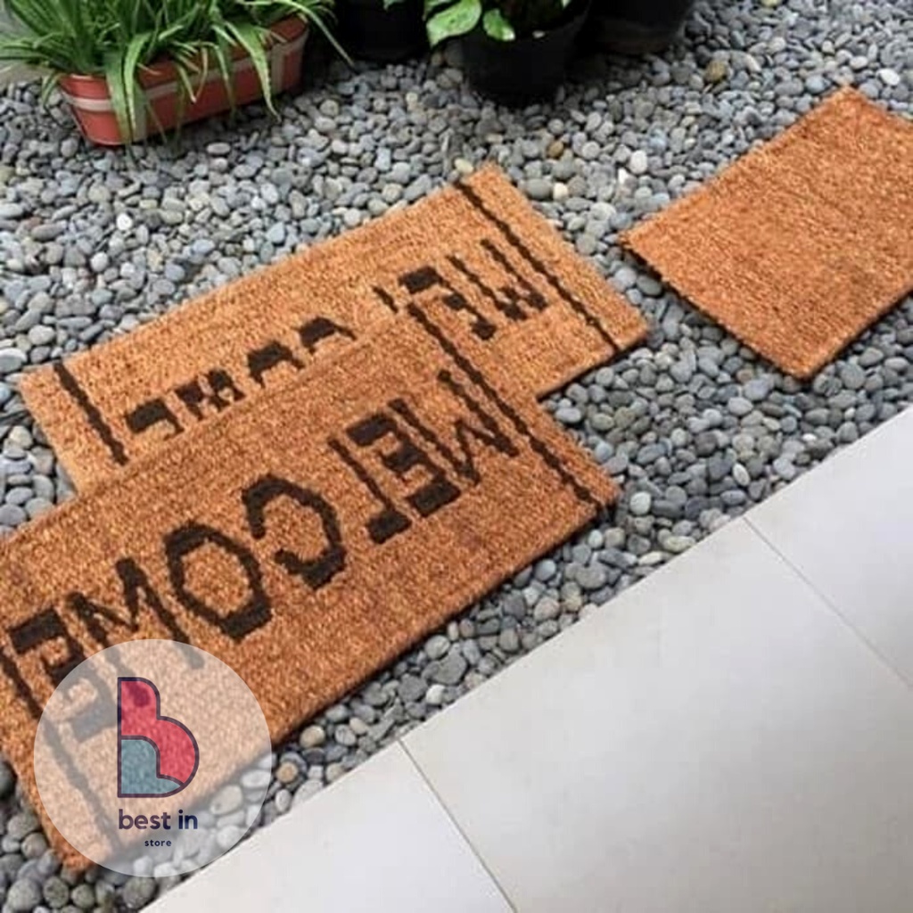 Keset Sabut Kelapa Welcome 90x45 Keset Ijuk Anti Ular Keset Murah Awet