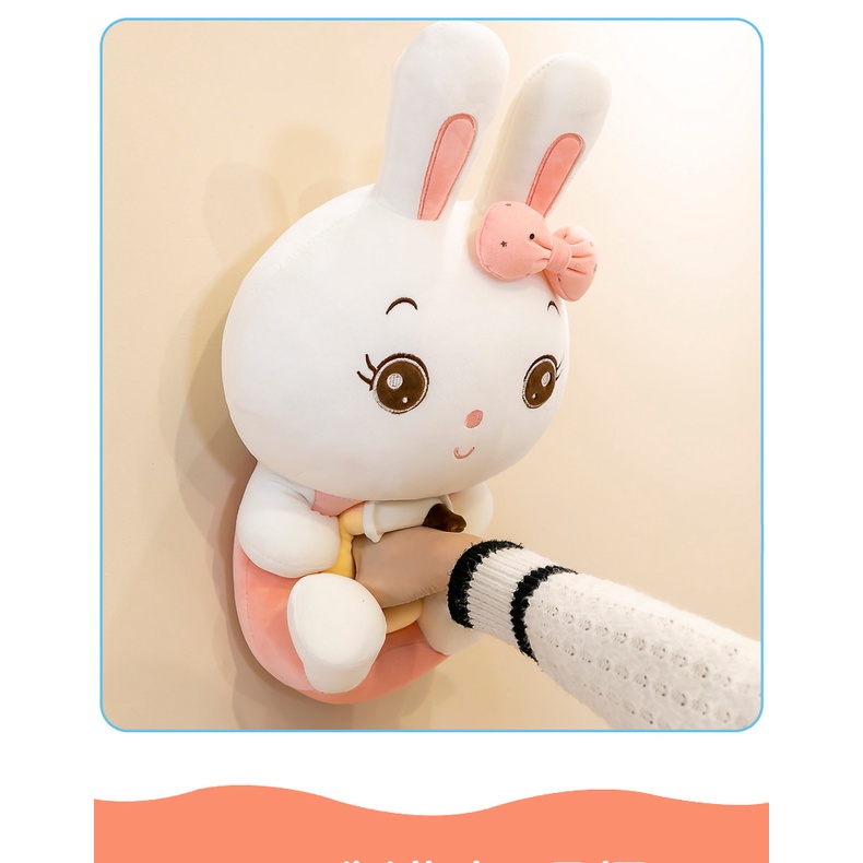 Boneka Bunny Pegang Bubble Tea Super Jumbo 70cm Bahan Plush