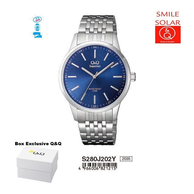 Jam Tangan Pria Business Casual Rantai Stainless Steel Analog Original Q&amp;Q QnQ QQ S280 S280J Series