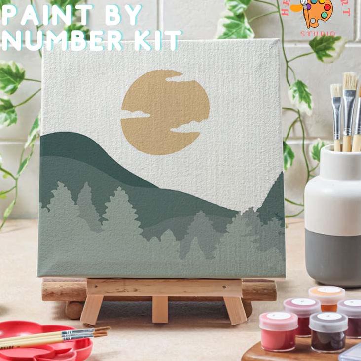 

Diskon Pembelian Paint by number lukisan gunung mount ver 1 canvas 20x20 cm / painting kit / set melukis