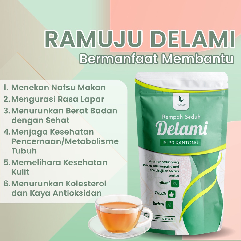 Ramuju Delami Rempah Seduh Menurunkan Berat Badan Menekan Nafsu Makan Diet 2in1 Langsing dan Kulit Bersih Sehat