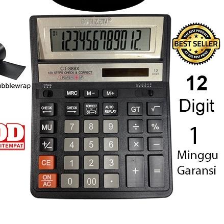 

☺ Kalkulator CT-888X 12 Digit - Calculator Check Dual 2 Power ♗