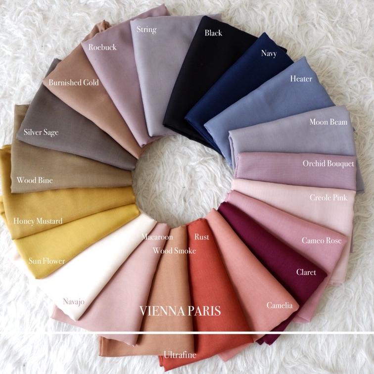 TERBARU [Bahan Saja] PLAIN PARIS ULTRAFINE VIENNA / HIJAB SEGIEMPAT