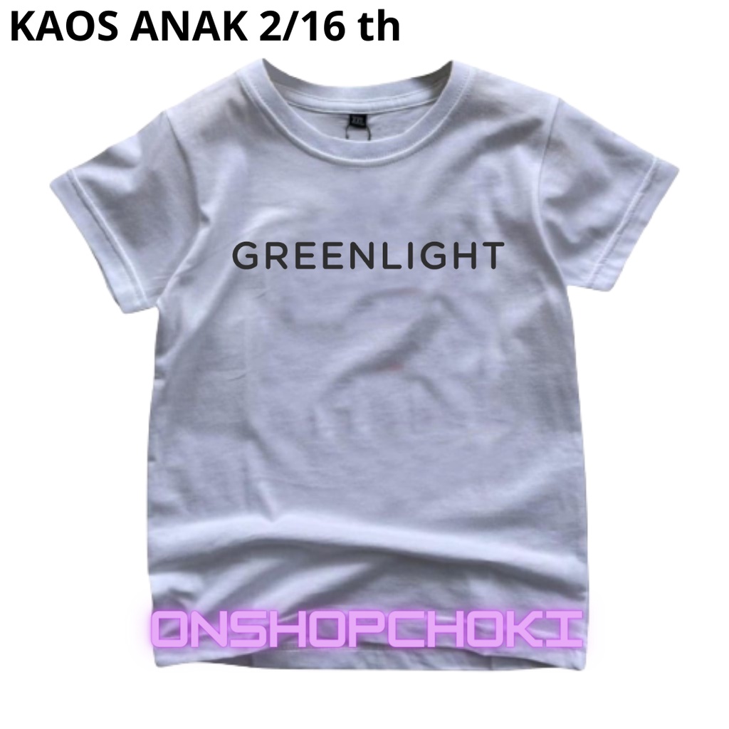 Kaos Oblong Anak-Anak Cewek/Cowok Unisex Logo Grenlit  Usia 2/16th Bahan Halus Premium