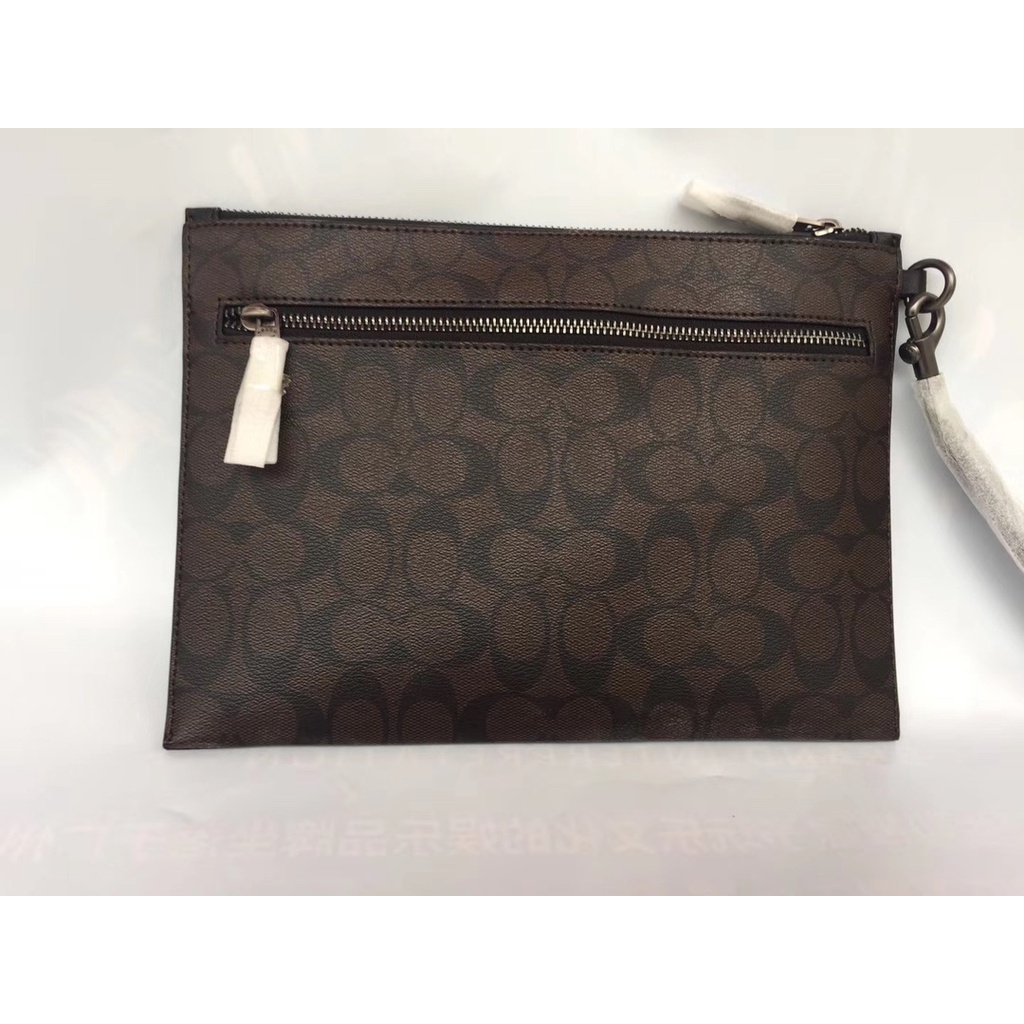 （Shopee Live）91285-7 91285  coach cowhide with PVC material men and women clutch wrist bag snb