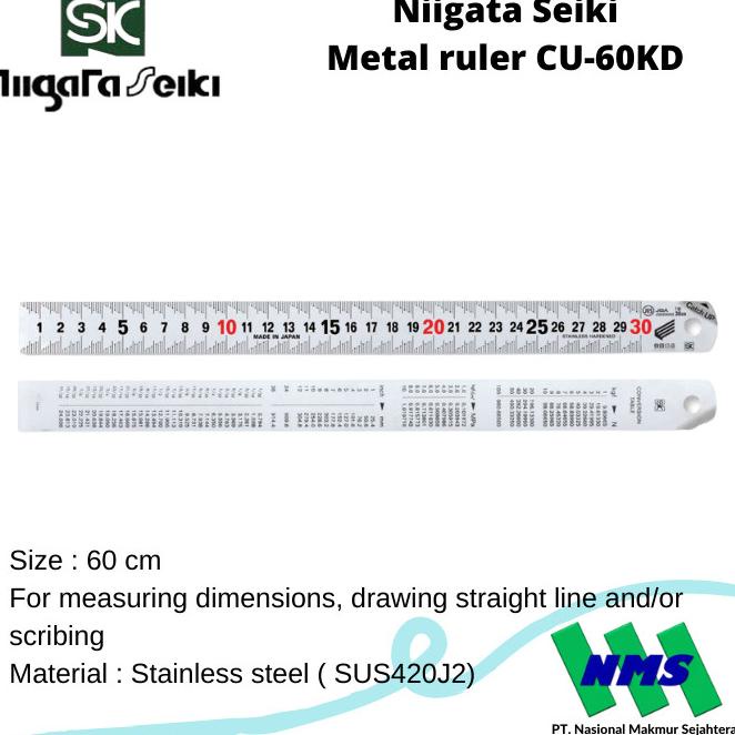 

Niigata Seiki Sk Metal Ruler Cu-60Kd Penggaris
