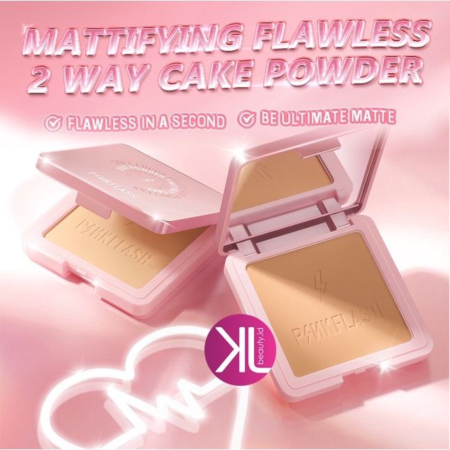 PINKFLASH F17 More&amp;More Matte Oil Control Bedak Padat Poreless Pressed Powder