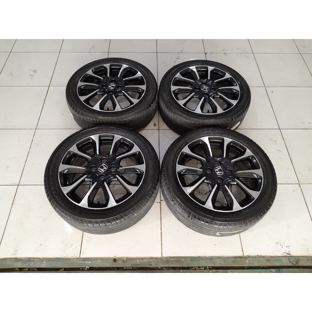 Velg Ori Copotan Mobil Mobil Oem STD JAZZ RS R16 Hole 4X100 BP + Ban BS 195 50 R16 Cocok Mobil Jazz 
