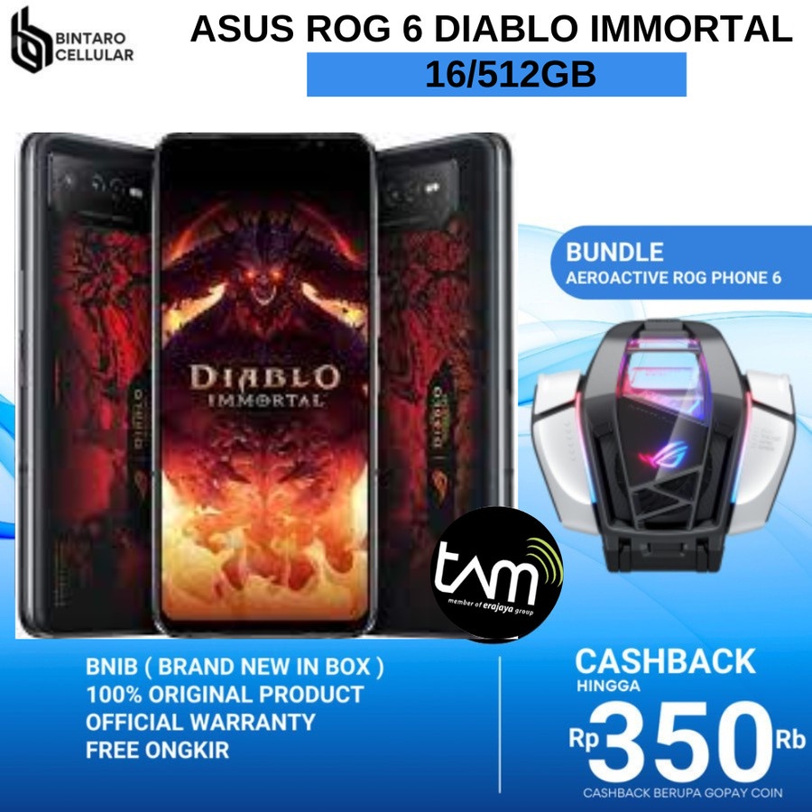 [ NEW TAM ] Asus Rog Phone 6 Diablo Imortal Edition 16/512GB Garansi Resmi