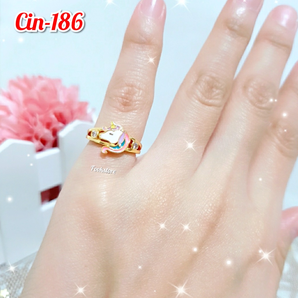 CINCIN ANAK PEREMPUAN MOTIF KARTUN | PERHIASAN CINCIN ANAK-ANAK /COD