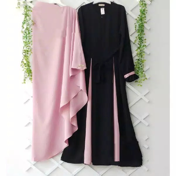 MARZA - DRESS BAJU GAMIS SYARI FREE HIJAB BUSUI WANITA M L XL JUMBO FASHION MUSLIM ACARA PENGAJIAN K