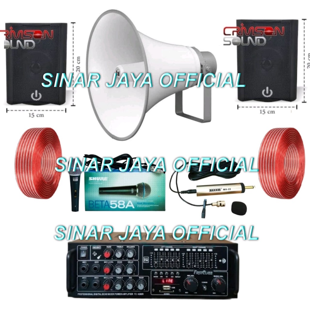 PAKET TOA KOMPLIT SPEAKER OUTDOOR INDOOR PAKET TOA SOUND SYSTEM MASJID