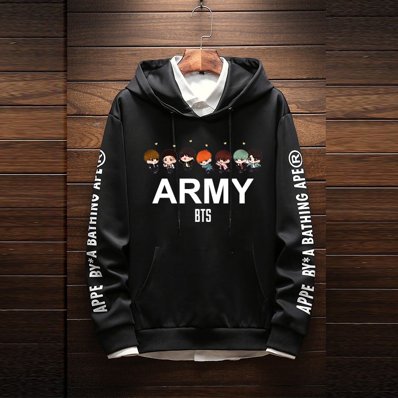 Lilipop.id Sweater Pria Wanita BTS army Hoodie Jumper Outwear