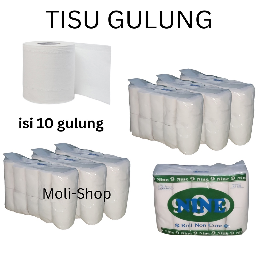 Tisu Gulung Toilet/ Bathroom ( isi 10 Roll), Tissue Roll/ Tissue Dapur - Tisu 10 Roll