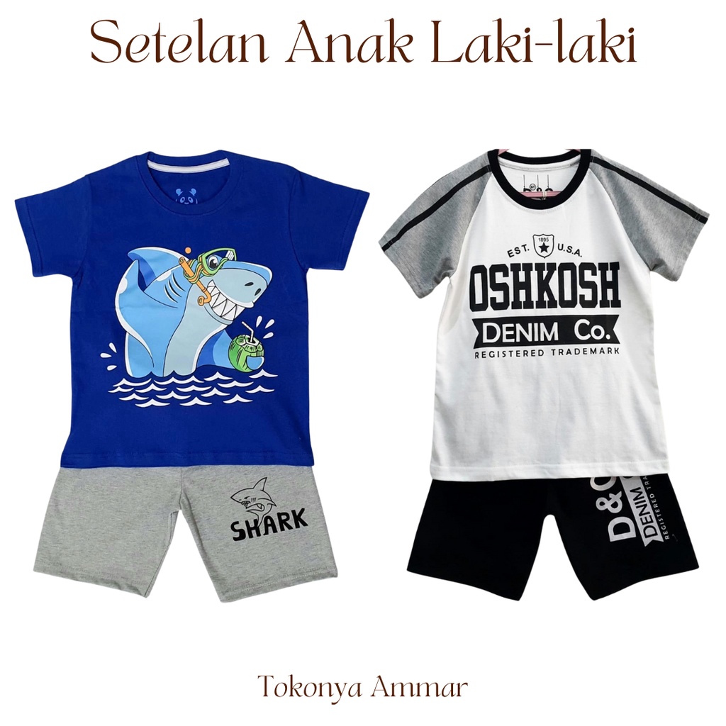 Baju Setelan anak laki-laki / baju anak laki-laki karakter doraemon - SACO