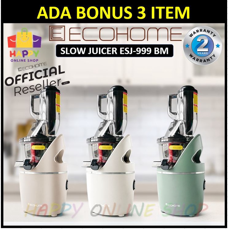 Ecohome Slow Juicer ESJ - 999 dan ESJ-999 BM - Garansi Resmi