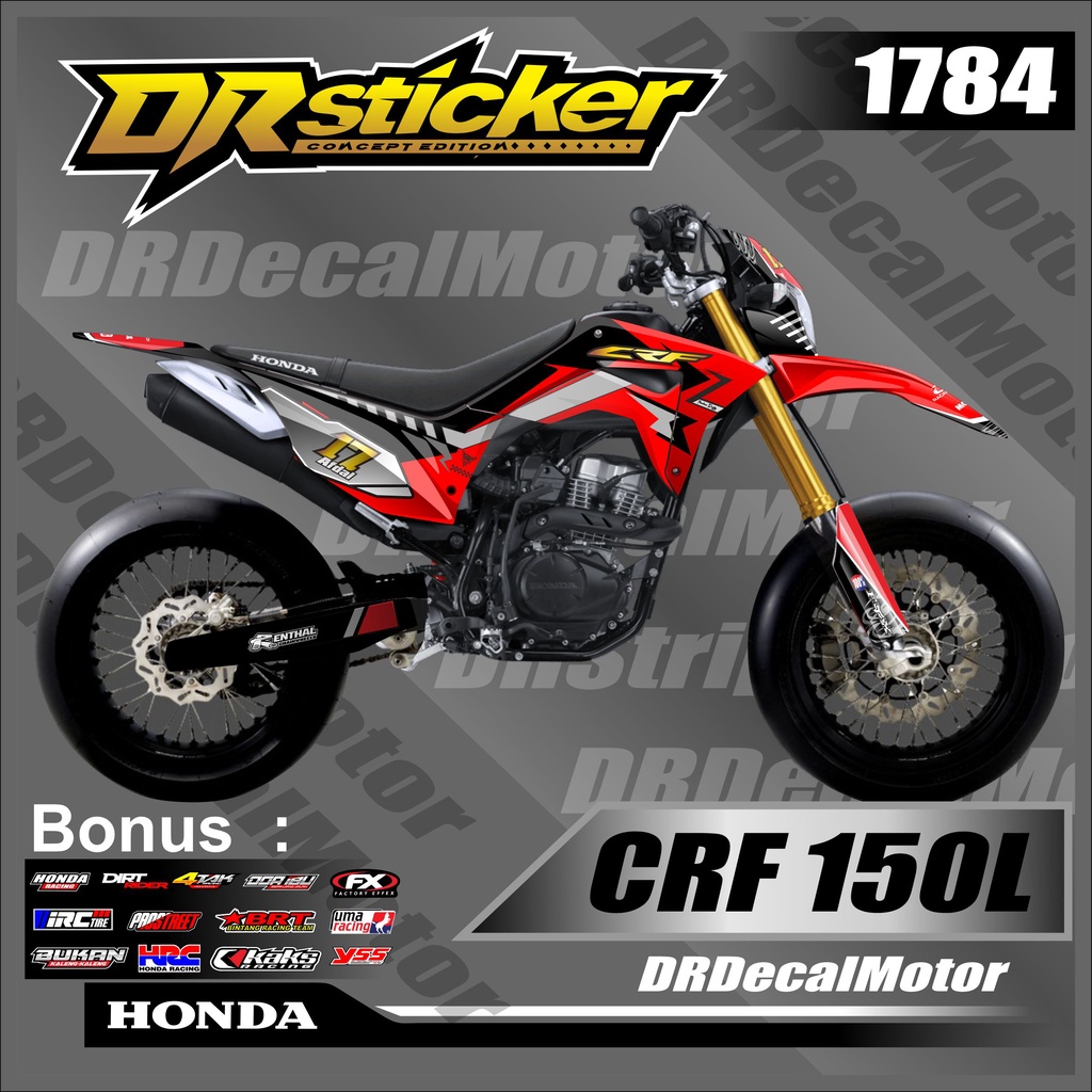 decal crf 150 l full body decal crf hologram desain racing motor custom aksesoris crf decal crf 150 