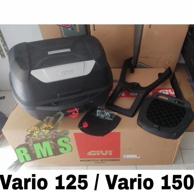 Box Motor Top Box Givi E43 + Bracker Breket Box Vario 125 Vario 150