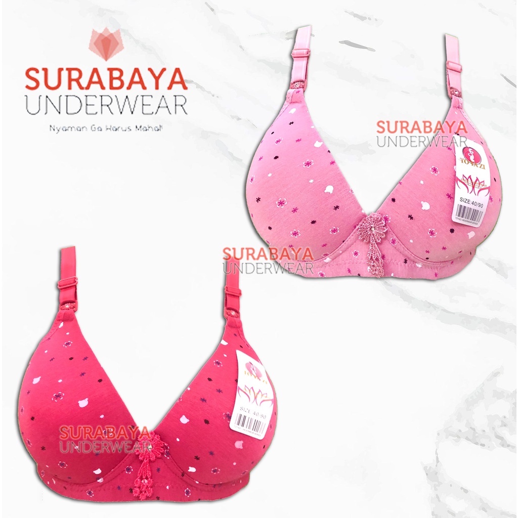 BRA/BH KATUN BINTIK KAIT 3 NO KAWAT (SIZE 34-44) MERK TOYAZI