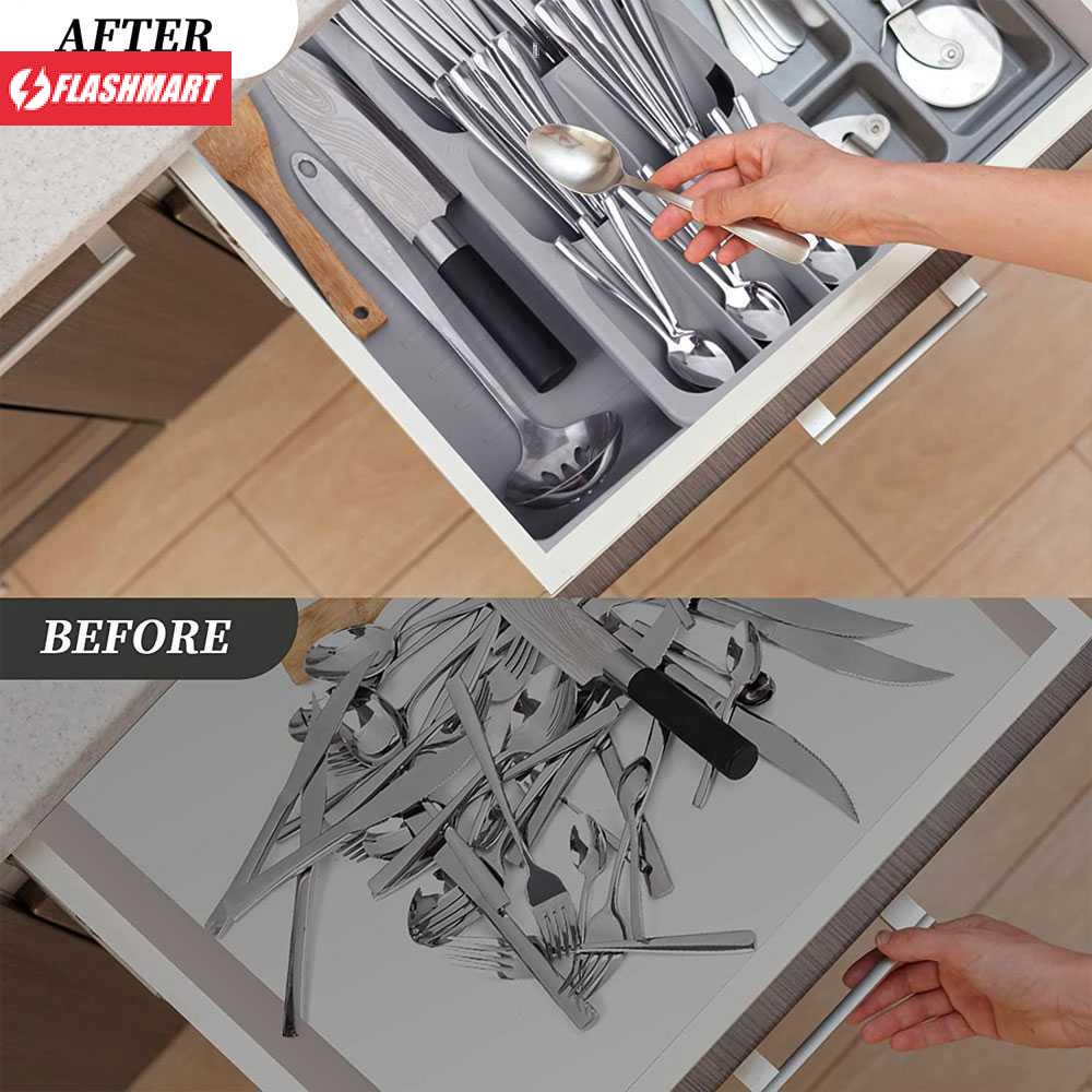 Flashmart Rak Organizer Dapur Tempat Sendok Garpu Tableware - PP24