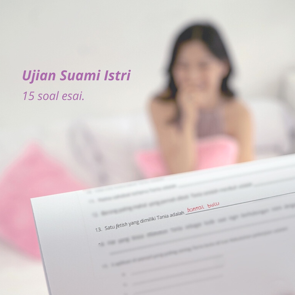 tentangKita - Paket Ujian Suami Istri - Kado Pasangan - Permainan Seru Bersama Suami Istri - Aktivitas Bersama Pacaran Lagi - Permainan Bikin Harmonis - Permainan Intim Suami Istri -  Permainan Deep Talk