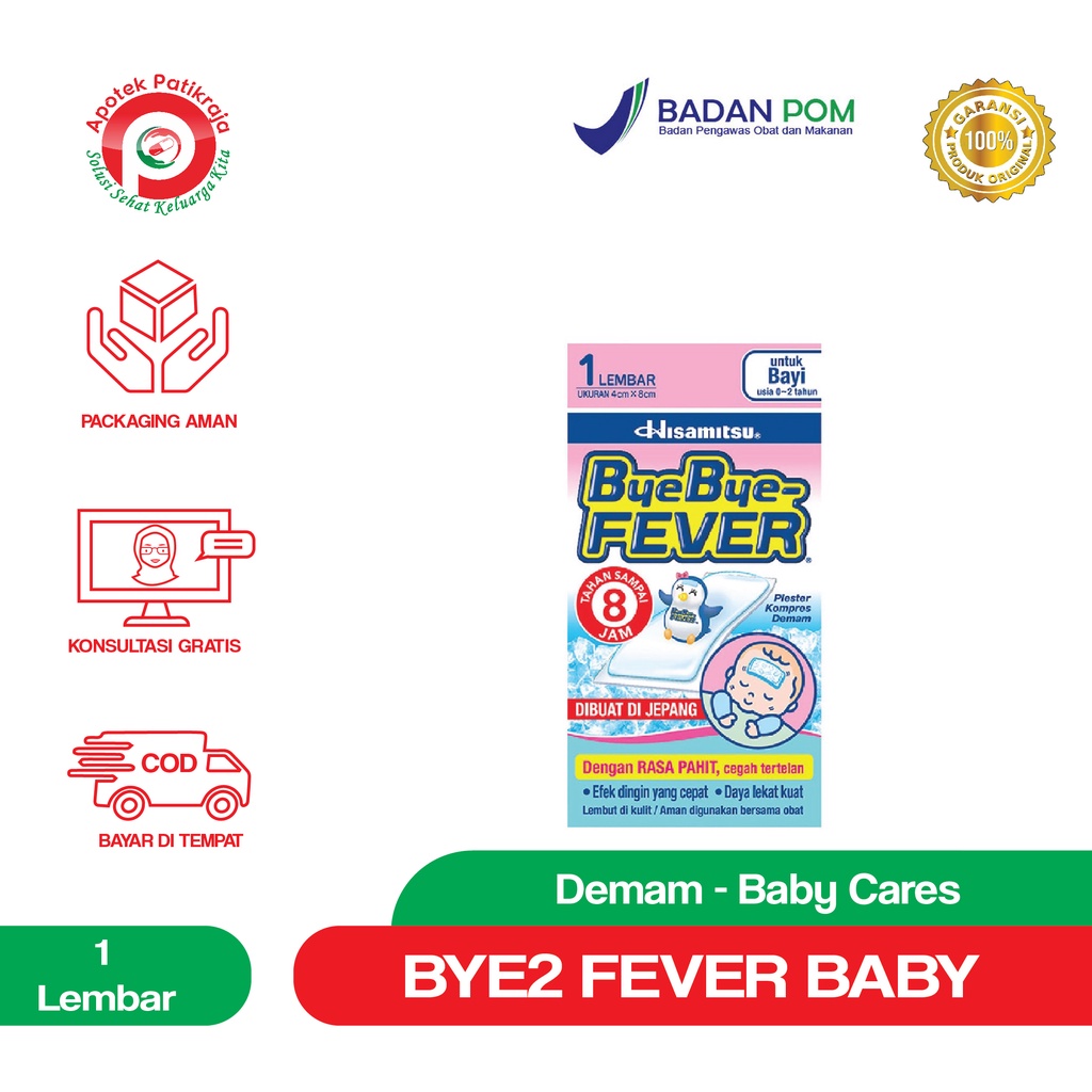 BYEBYE FEVER BABY BYE2 FEVER BAYI 1 LEMBAR