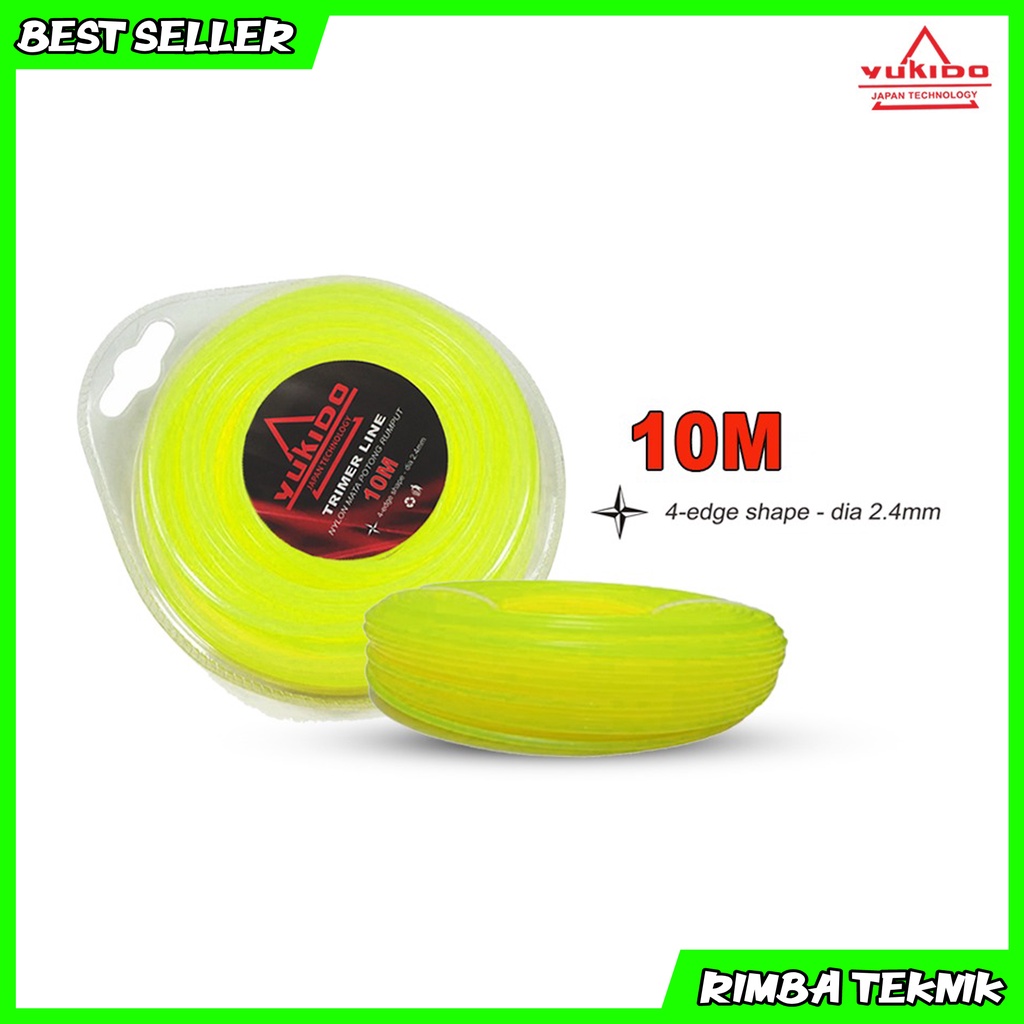 YUKIDO Trimmer line pisau senar senar nylon tali senar potong rumput 10 meter