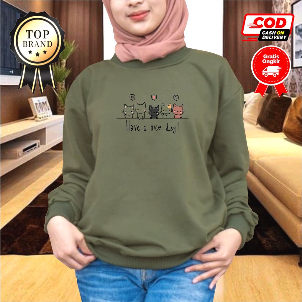 Atasan wanita | Kaos sweatshirt | Kaos lengan panjang | kaos babyterry | ZACKYANG