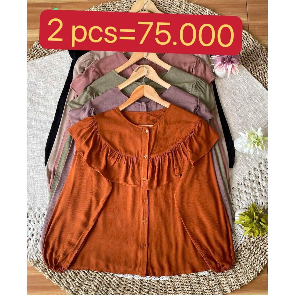 BAJU ATASAN WANITA TERBARU/ ATASAN CRINKEL / blouse Crincle / BLOUSE WANITA / BLOUSE KERJA / ATASAN BLOUSE / BLOUSE KOREA / KEMEJA BLOUSE WANITA / BLOUSE RAYON / BLOUSE KEKINIAN / BLOUSE GIOVANI BAHAN RAYON CRINKLE PREMIUM MODEL KEKINIAN / BLOUSE KOREA MO