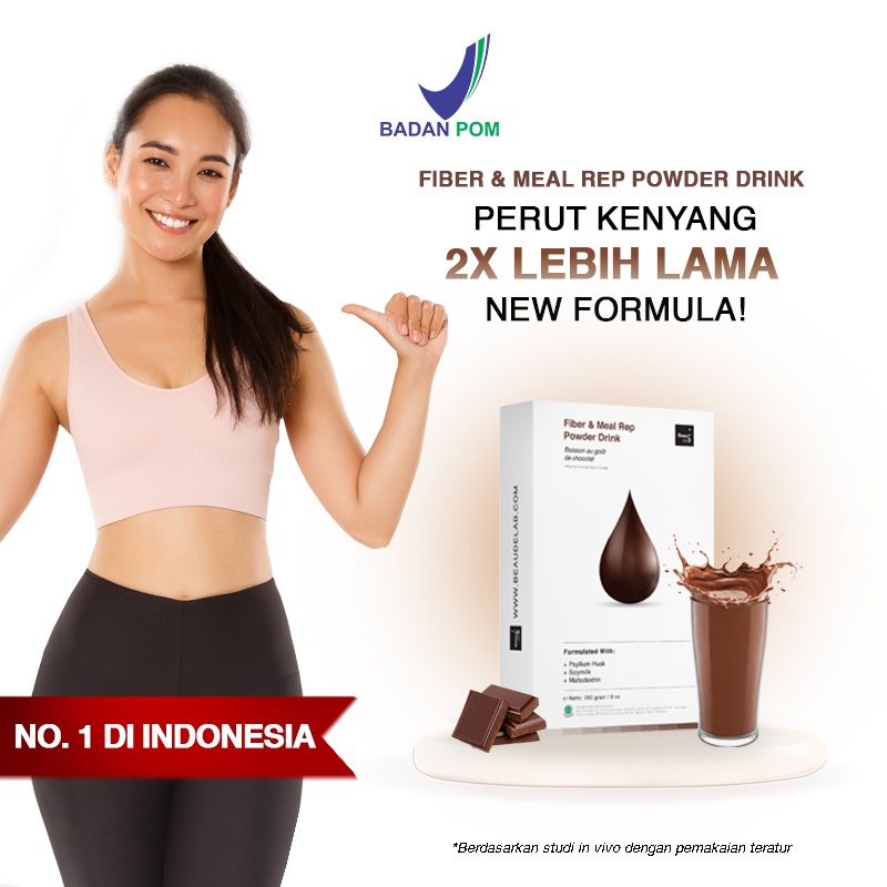 ⭐BAGUS⭐ BEAUDELAB Fiber Drink 250gr | Fiber Sayur &amp; Buah Menyerap Minyak | Fiber Rasa Cokelat Pengganti Makan Malam &amp; Pagi