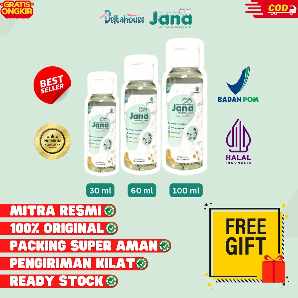 (FREE GIFT) Jana Telon Oil Minyak Telon Bayi &amp; Dewasa Minyak Bidara Ruqyah