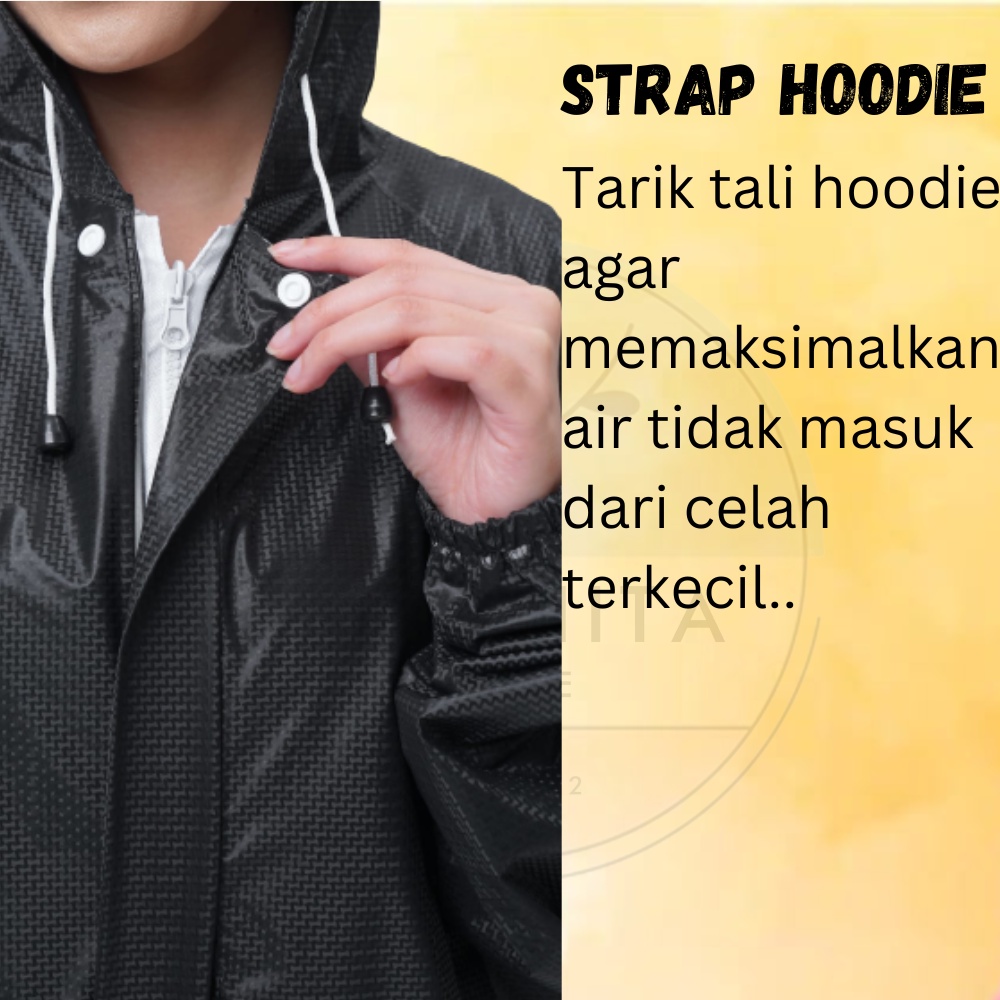 BROMO Jas Hujan Motor Setelan Pria Wanita Jaket Celana bahan elastis anti rembes