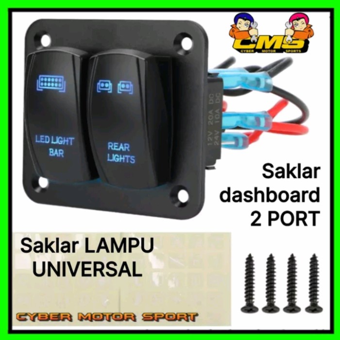 Saklar mobil Universal 12v 24v saklar panel mobil. dual saklar
