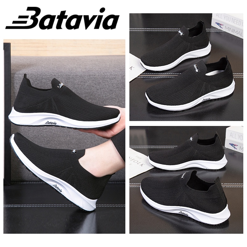 Batavia Sepatu Sneakers Impor Slip On Casual Nyaman Running Shoes B23