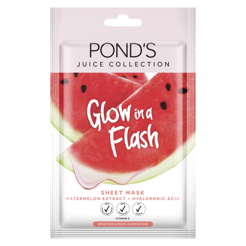 PONDS JUICE COLLECTION SHEET MASK / MASKER WAJAH  WATERMELON EXTRACT 20G