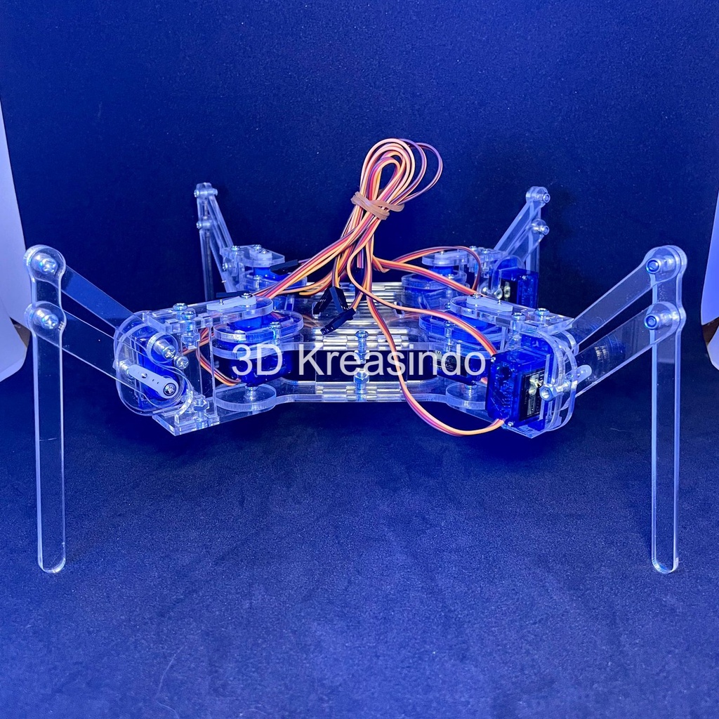 Kit Quadpod Spider Laba-laba Arduino Robot Akrilik - S3D