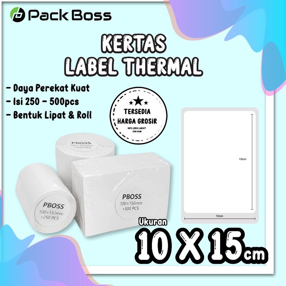 

Super Rating LABEL STICKER THERMAL 100 X 150 UKURAN A6 LABEL RESI DIRECT THERMAL