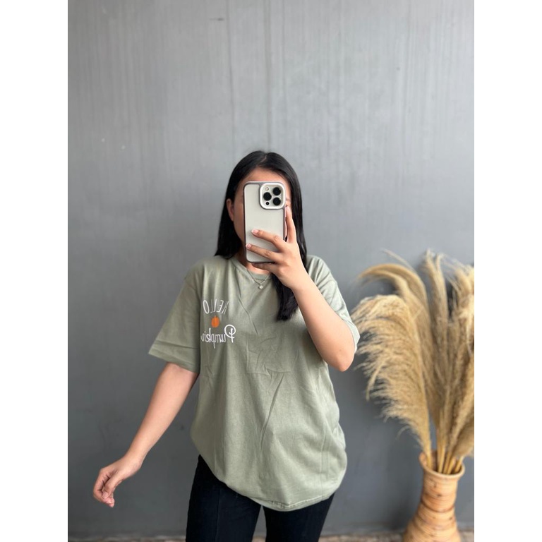 TSHIRT l BAJU KAOS PUMPKIN TSHIRT TUMBLR TEE KAOS WANITA OVERSIZE COTTON COMBED 30'S KOREA FASHION