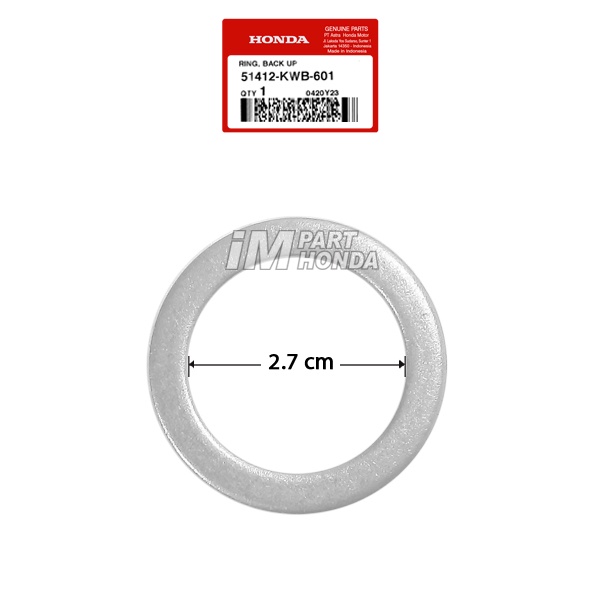 51412-KWB-601 Ring Back Up Tabung Shock Depan Revo 110 Blade Beat Fi New Supra X 125 Fi Vario 125 15