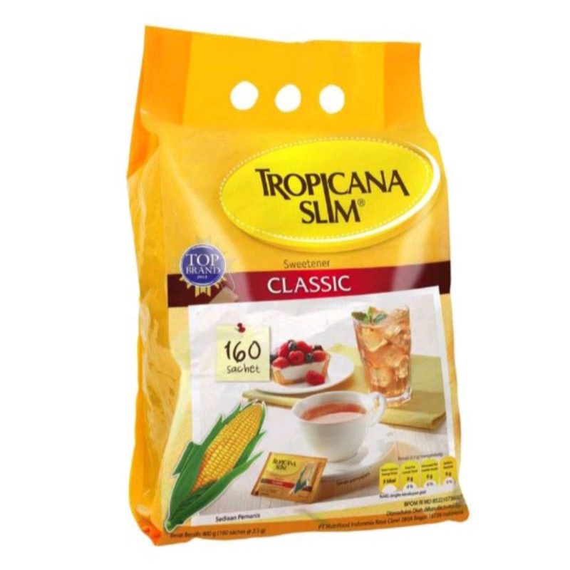 

Tropicana Slim Sweetener Classic 160 Sachet - Pengganti Gula