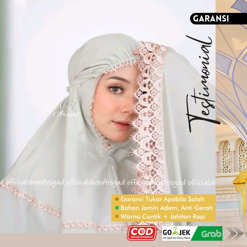 MUKENAH DEWASA RENDA MEWAH MUKENA WANITA CEWEK JUMBO KATUN RAYON PREMIUM PUTIH POLOS TERBARU BAHAN A