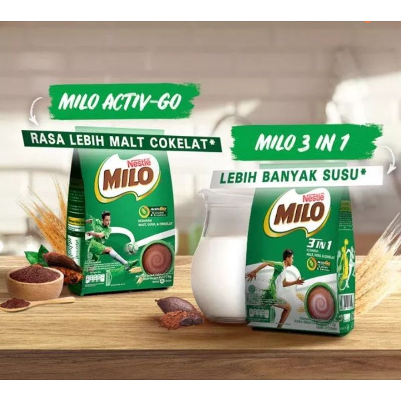 Nestle milo  active-go kemasan limited edition 1190 gram exp masih lama