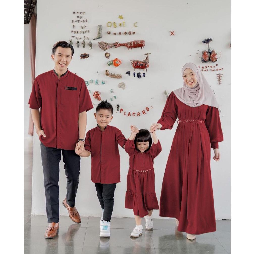 Ready Stok Couple Gamis Azizah Couple keluarga lebaran baju couple pasangan keluarga sarimbit muslim