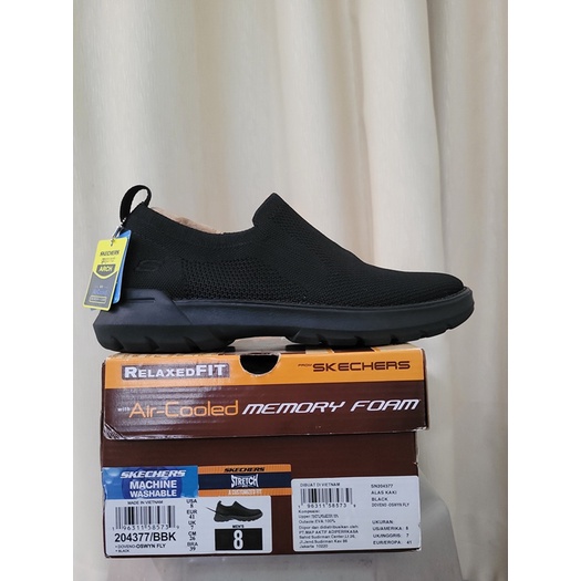 SKECHERS DOVENO MEN'S SNEAKERS SHOES - BLACK SIZE 41